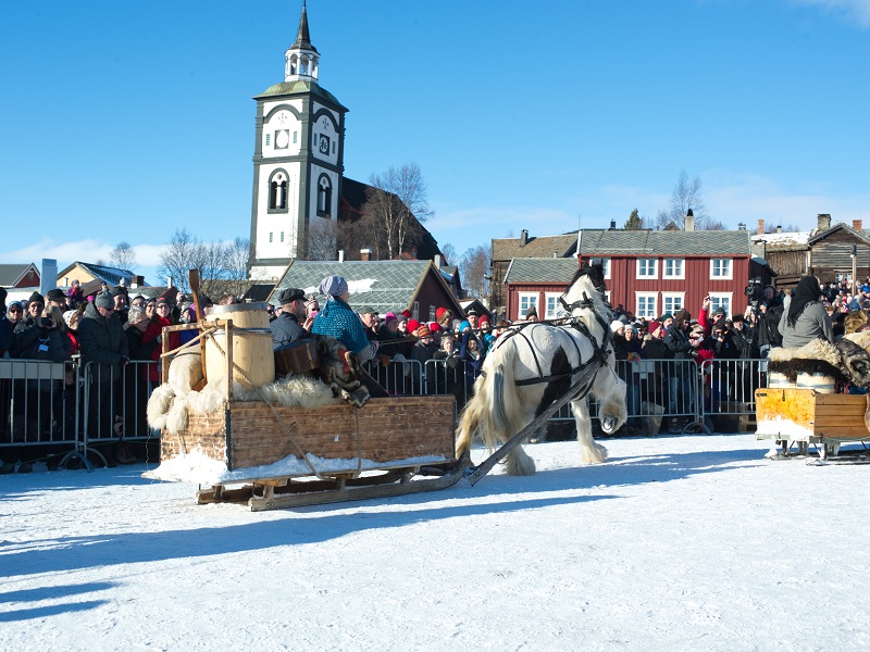 Bussresa till marknad I norska rros